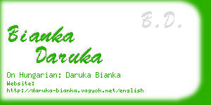 bianka daruka business card